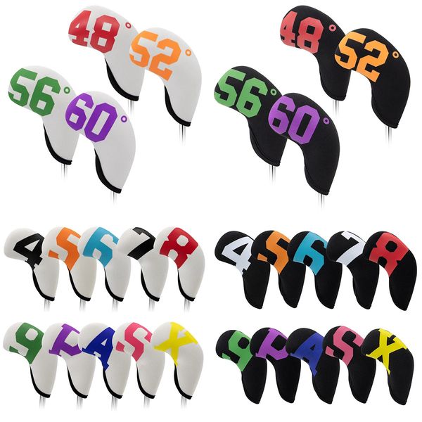 410Pcs Golf Irons Cover Wedges Club Protector Headcover Golf Headcover Golf Accessory High-end Diving Material 250107