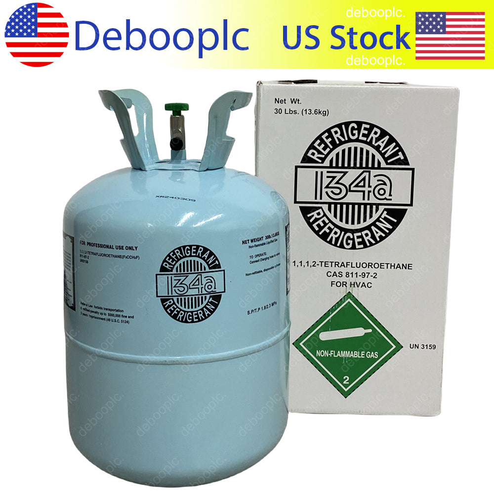 (In Stock) R134A Refrigerant Freon Steel Cylinder Packaging for Air Conditioners 30LB