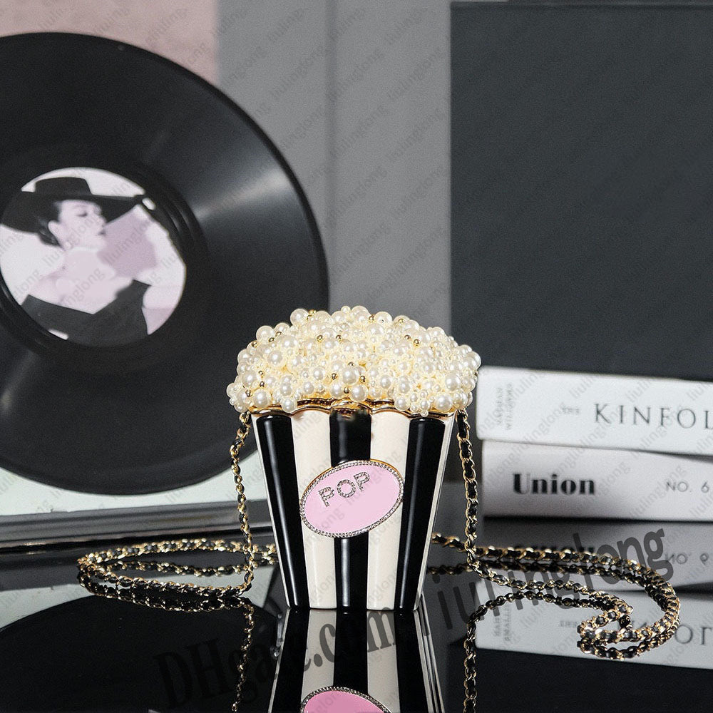 10A evening bag Designer Popcorn Pearl Ice Cream Birdcage Bag cosmetic case original quality small flap bag sequin bag flip bag women tote shoulder