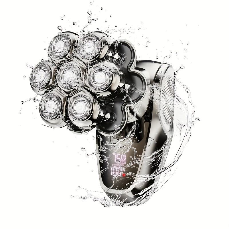 TEMU Men's Electric Shaverhaving, Head Shavers For Bald Men, Newly Designed Magnetic 7d Electric Razor, 360° Floating Shaving, Double , 130000