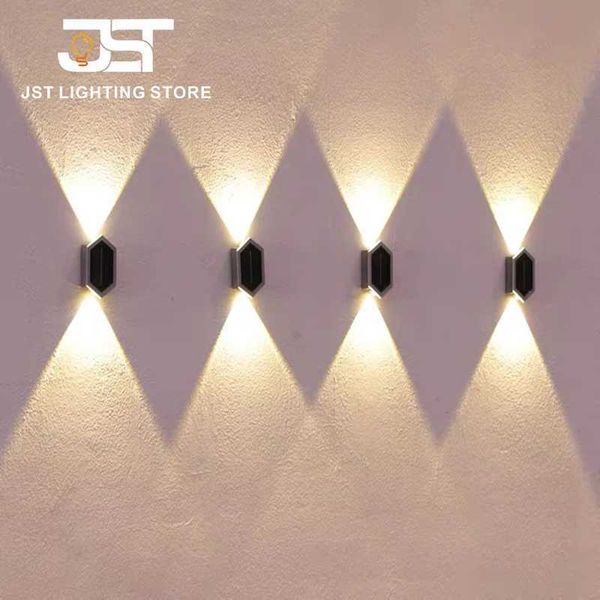 Strong brightness solar LED wall lamp outdoor waterproof garden lamp wall washer villa exterior wall lamp terrace solar lamp X241025