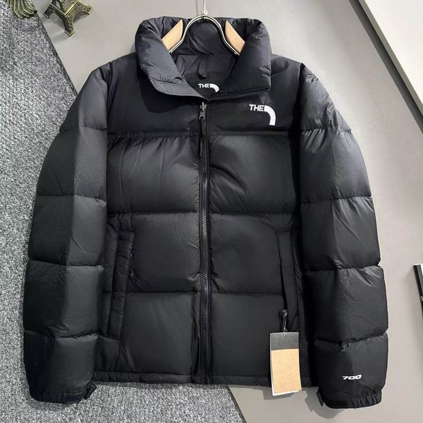 Young Puffer Jacket 2024 north Winter Men Women Embroidered Stand Collar Puffer Jackets outdoors Stylish warm Coats Loose zippe puffer down