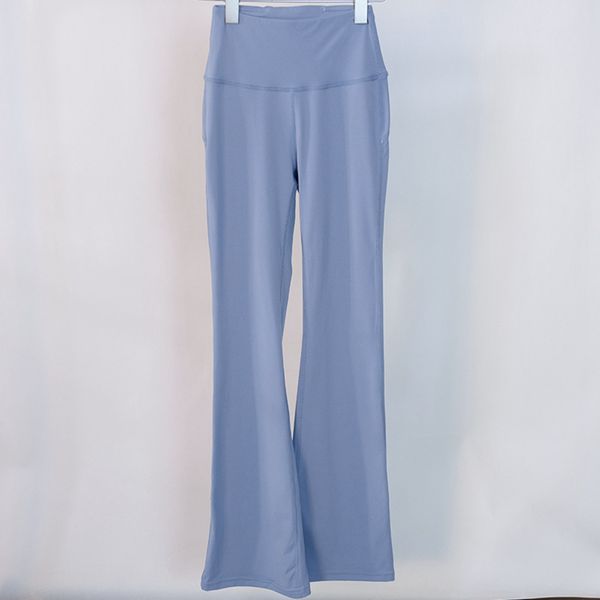 pants Women Wide-leg Yoga Solid Color Nude Flared Pants Waist Sport Gym Streetwear High Elastic Fiess Leisure Leggings Loose Jogging Sport