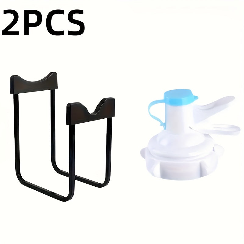 TEMU 2-pc Detachable Drinking Bucket Holder, Water Pressure Water Dispenser Faucet, Wall Mounted Hook Storage Rack, Coffee Cup Storage, Suitable For