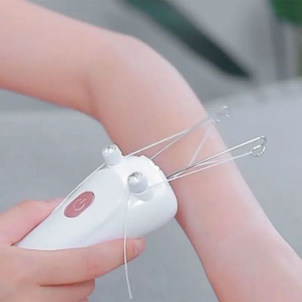 Mini Electric Facial Body Hair Removal USB Cotton Thread Epilator Shaver Trimmer Devices for Women Neck Lip Chin Arm Legs Beauty