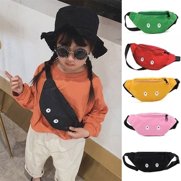Backpacks Kids Waist Pack Bag Cute Eyes Chest Boy Girl Adjustable Fanny Childrens Shoulder Belt s Travel Phone Pouch 220909