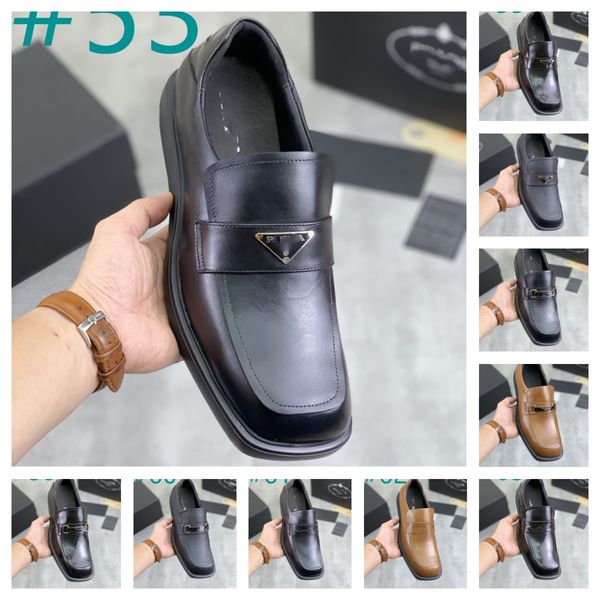 64Model Mens Designer Dress Shoes Stripe Patchwork Leather Shoe Fashion Handmade Wedding Party Shoes Men Luxury Loafers shoe Men