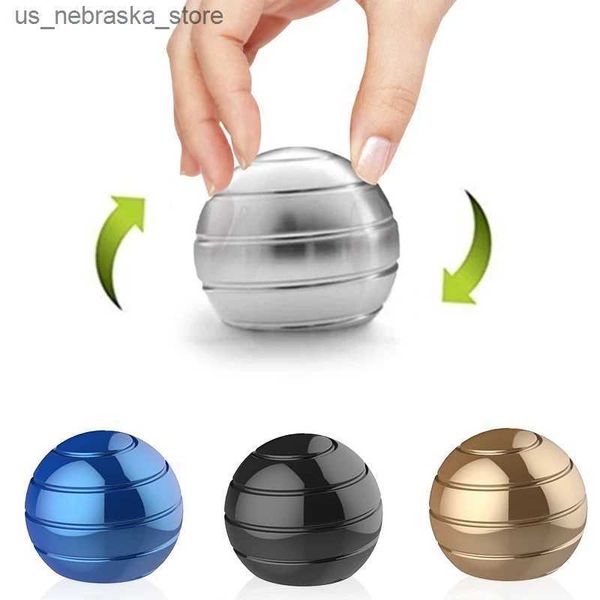 Novelty Games Desktop decompression toy rotating spherical gyroscope adult office childrens classroom violin toy optical illusion flow toy Q