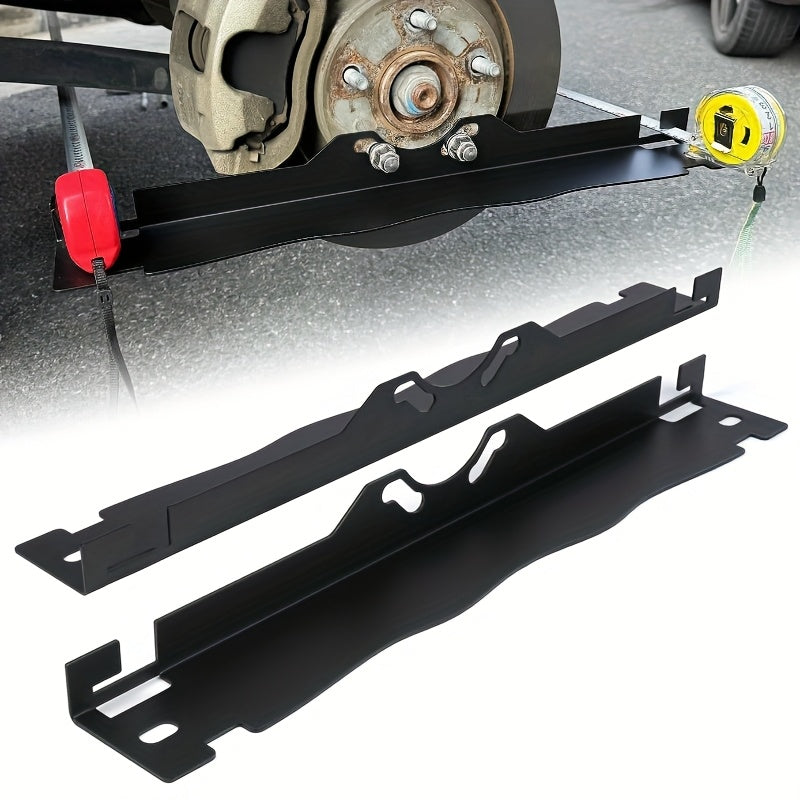 TEMU 2pcs Heavy-duty Tool Plates - Precision Positioning & Balancing For Vehicle Maintenance, Black