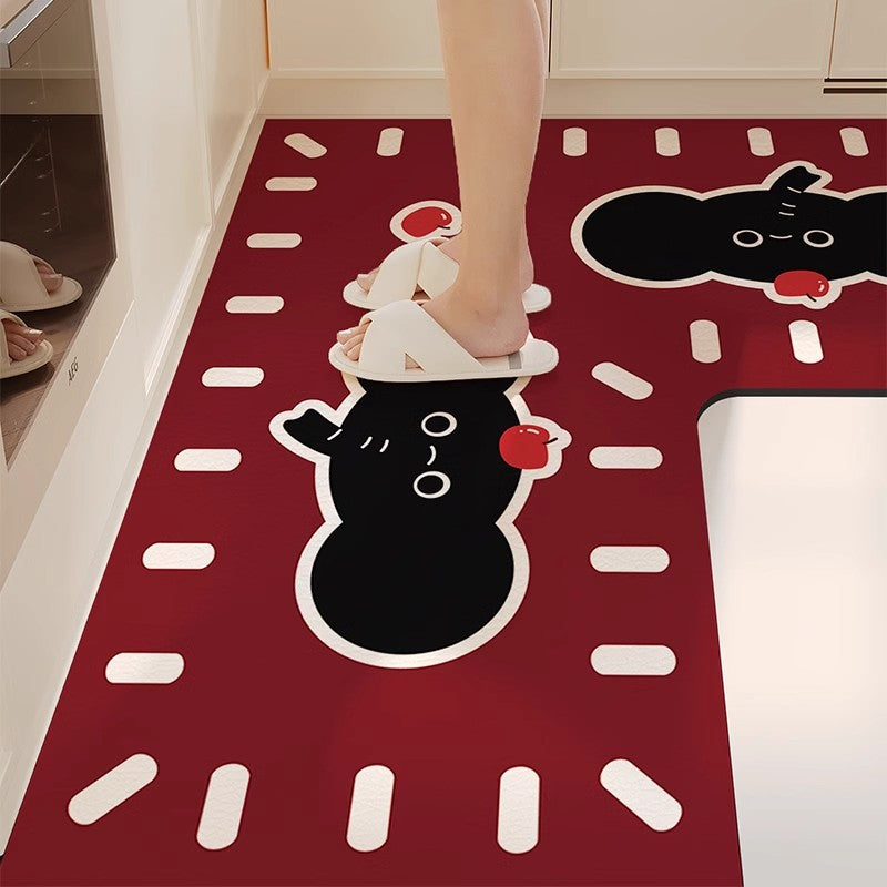 Special Non-slip Water-absorbing Quick-drying Floor Mat for Kitchen Corners Bathroom Door Decorative Floor Mat
