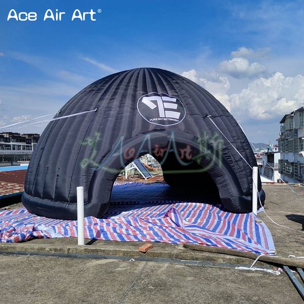 26.25ft Inflatable Igloo Dome Tent with Air Blower Inflatable House Tent Marquee for Party Show Event and Exhibition