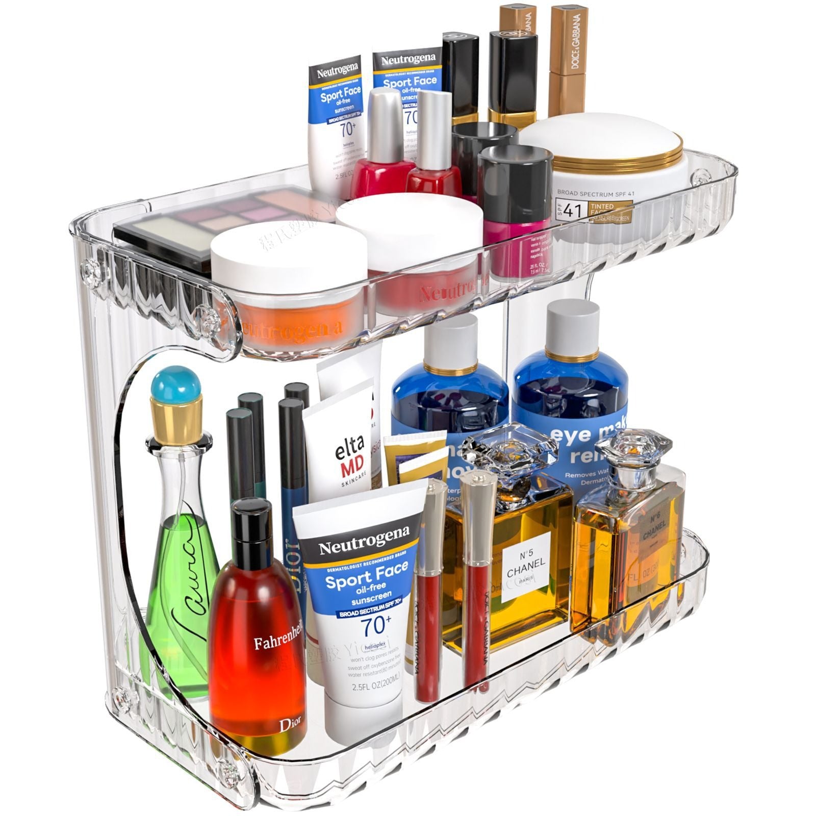 Bathroom Counter Organizers and Storage,2 Tier Cosmetics Skincare Shelf Organizer,Skin Care and Makeup Organizer Perfume for Dresser Vanity