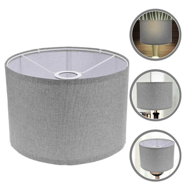 Grey Linen Lamp Cover Bulb Replacement Cloth Lampshade Cover Fabric For Table Lamp Floor Light Lamp Shade Home Coffee Shop Decor Y240826