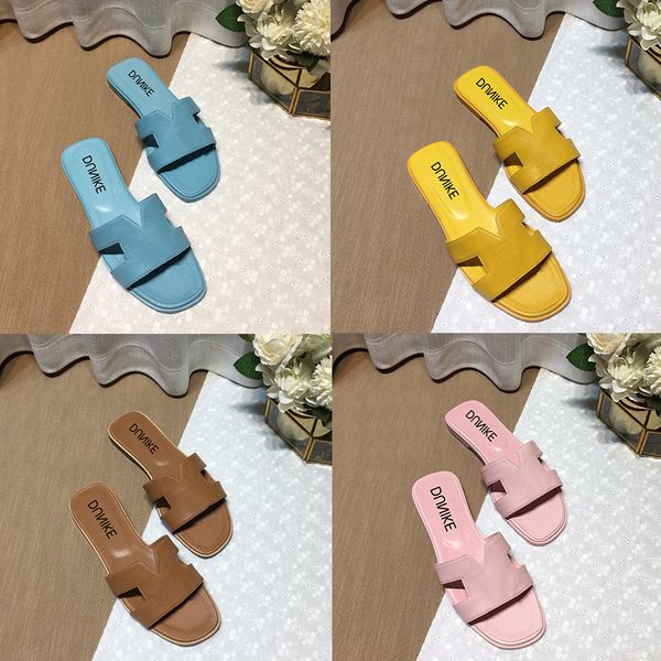 GAI Classic sandals Genuine Leather beach slipper Designer slides women shoes Summer luxury Flat Slide Flip Flops Crocodile Skin sandal Ladi