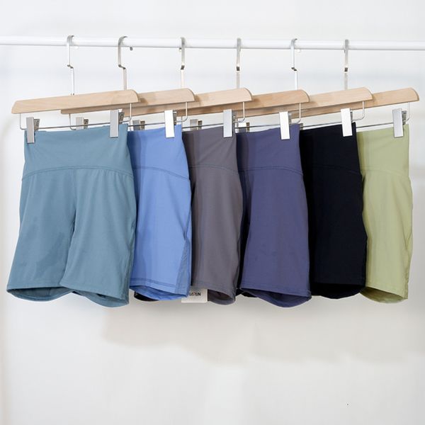 Yoga Shorts Suit Womens Sports High Waist 4 inch Pants Running Fiess Gym Underwear Workout Short Leggings 6 Colors