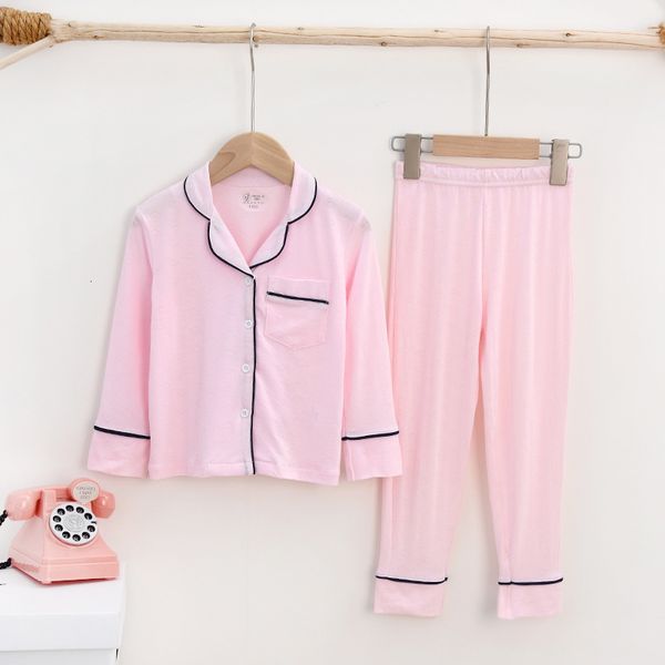 Pajamas Baby Boy Girl Pajama Sets Clothes Kids Solid Tops Pant Clothing Spring Autumn Family Match Pajamas Children Sleepwears 230310