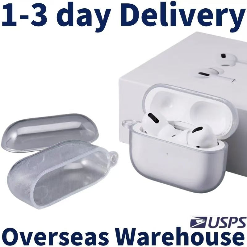 USA Stock For Apple AirPods pro 2 3 ANC earphone airpod 2 3 4 earphones Solid Silicone Cute Protective Headphone Cover Airpod Max Wireless Charging