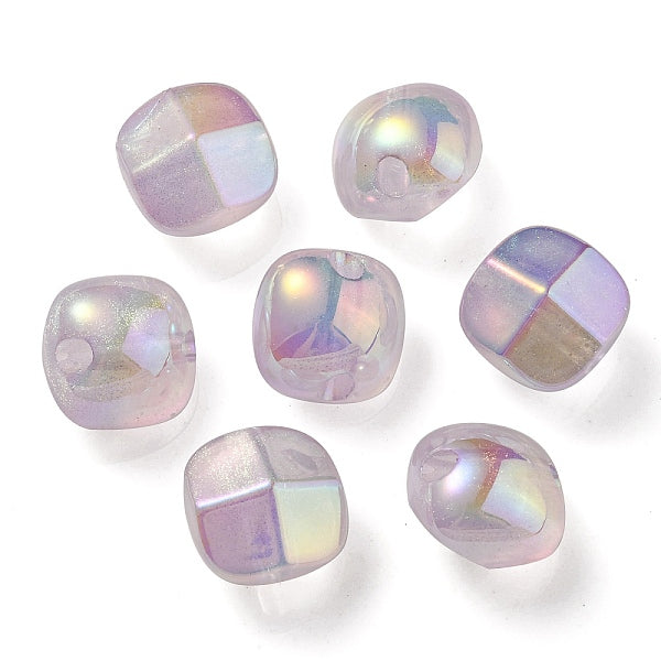 Placage uv perles acryliques transparentes lumineuses