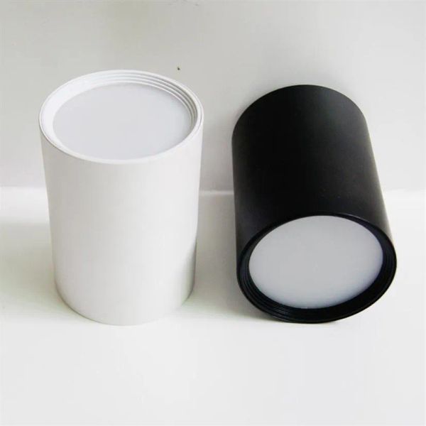 Dimmable LED COB Surface Mounted Downlight 3W 5W 7W 10W 12W 15W White Black Housing AC85-265V Ceiling Spot Light Home Decor261s