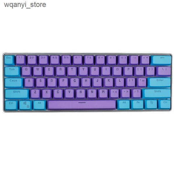Keyboards 61 key set PBT keyboard Ansi 60% computer game machine mechanical keyboard cover backlight OEM Miami DOLCH GK61 SK61 Anne pro 2 RK