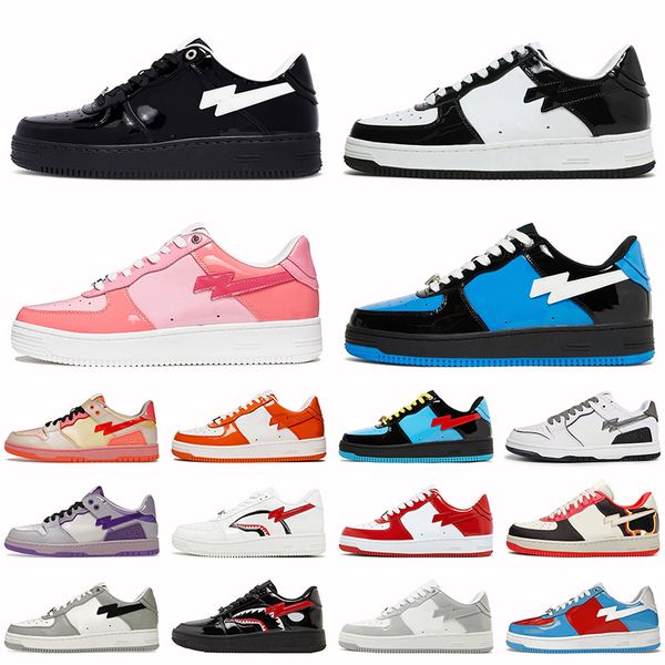 Dhgates Platform Leather SK8 Stas Shark Face Designer Casual Shoes Womens Mens Luxury Skateboarding Camouflage Patent Sneakers Platform Jogg