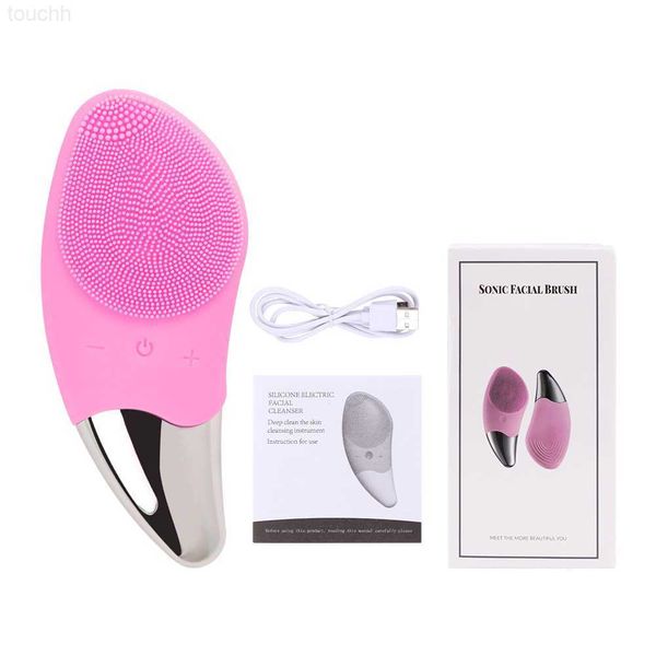 Electric Face Scrubbers Mini Electric Face Cleanser Silicone Face Cleansing Brush Electric Facial Cleanser Skin Deep Washing Massage Brush S