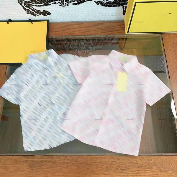 Luxury Child Shirt Full print of letter logo baby short sleeved Size 110-160 CM kids designer clothes girls boys Blouses