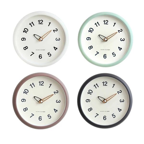 10inch Wall Clock Aesthetic Lightweight Silent Decorative Wall Clocks Large Numerals for Farmhouse Bedroom Home Study Wall Decor M250212