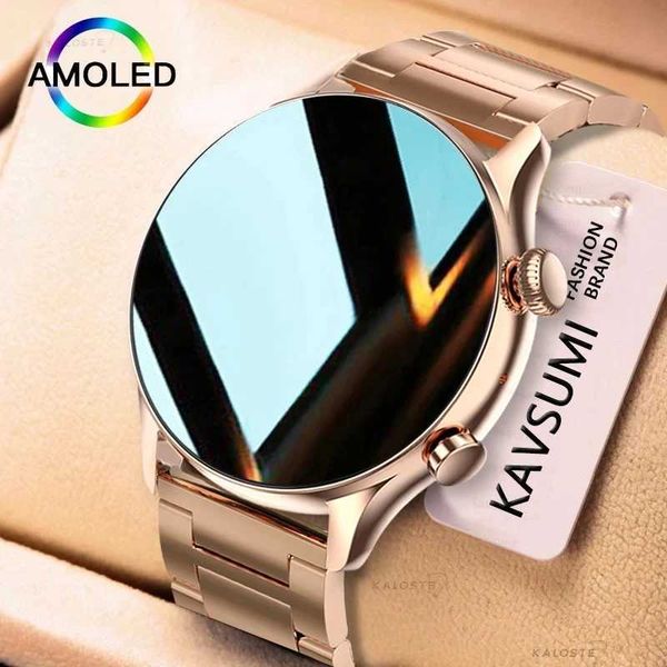 new smartwatch for women with AMOLED high-definition screen always displaying BT call IP68 waterproof GPS smart mens watch suitable for Andr