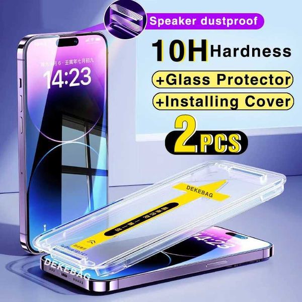 New Arrival 10H Oleophobic Coating Dust free Installation Screen Protector For iPhone 15 14 13 12 11 Pro Max XS MAX X 15 Plus Anti Spy Glass