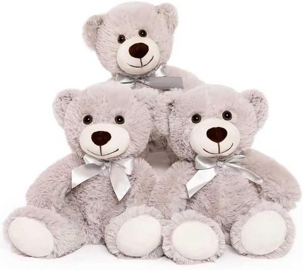 Urso de pelúcia maogolan 13,5 polegadas de pelúcia P Toys 3 Ursos de pelúcia cinza para GirlSt250117