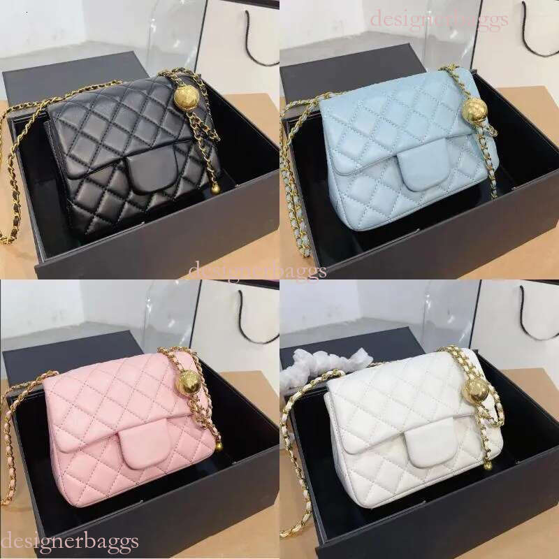 CF Shoulder Bags Bag CC Designer Mini Flap Chain Strap Cross Body Handbag With Gold Ball Women Fashion Purse Classic Style Crossbody
