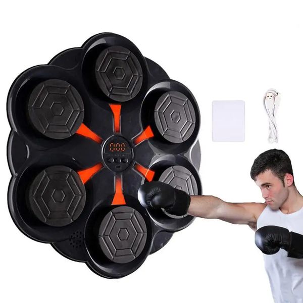 Music Boxing Machine Smart Wall Mounted Music Boxing Trainer Gym Home Electronic Boxing Target Punching Equipment 241219