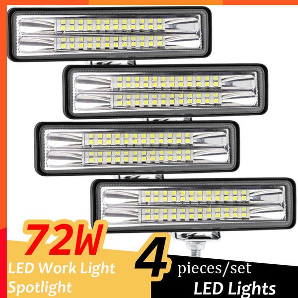 New Car 24 Led Fog Lights Off Road Spotlight 72W Night Bar For Truc ATV LED Spot Light Auto Work Headlight