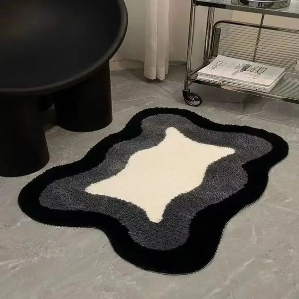 Ins Style Bath Floor Mats Non Slip Stain-resistant Carpets Living Room Bedroom Rugs Absorbent Cashmere Mats 250110