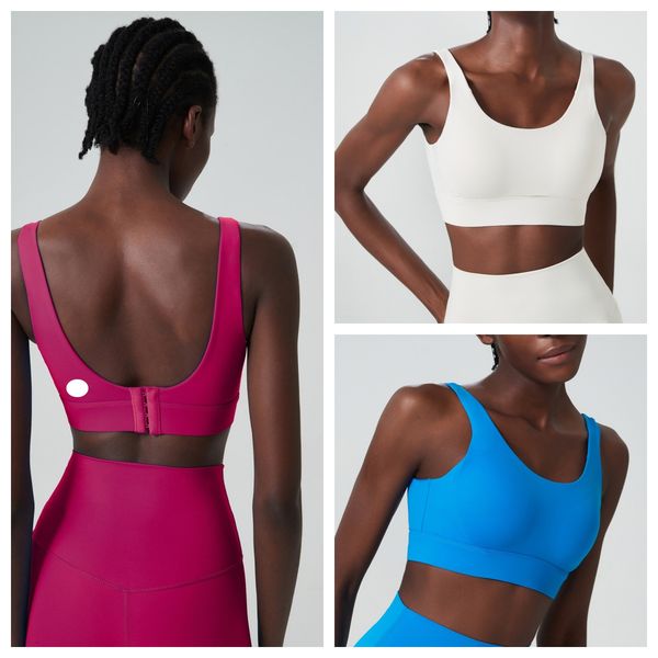 Womens U Back Sports One Piece Fixed lululy lemenly Yoga Shirts Quick-drying Running Cup Bra Sleeveless Crop Tops Fashion Tank lolg lozd