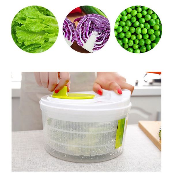 Salad Tools Vegetable Drainer Lettuce Dryer for Kitchen Accessories Gadgets Salad Spinner Dryer Drying for Greens Centrifuge Machine Tools 2
