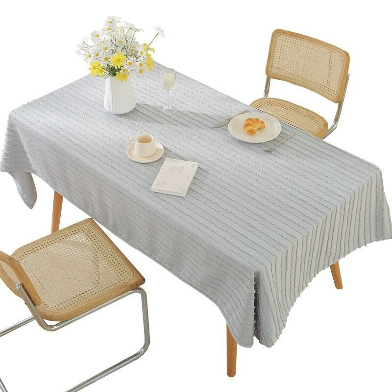 W383 Tablecloth wash-free waterproof, oil-proof and dust-proof table mat plastic grid coffee table tablecloth