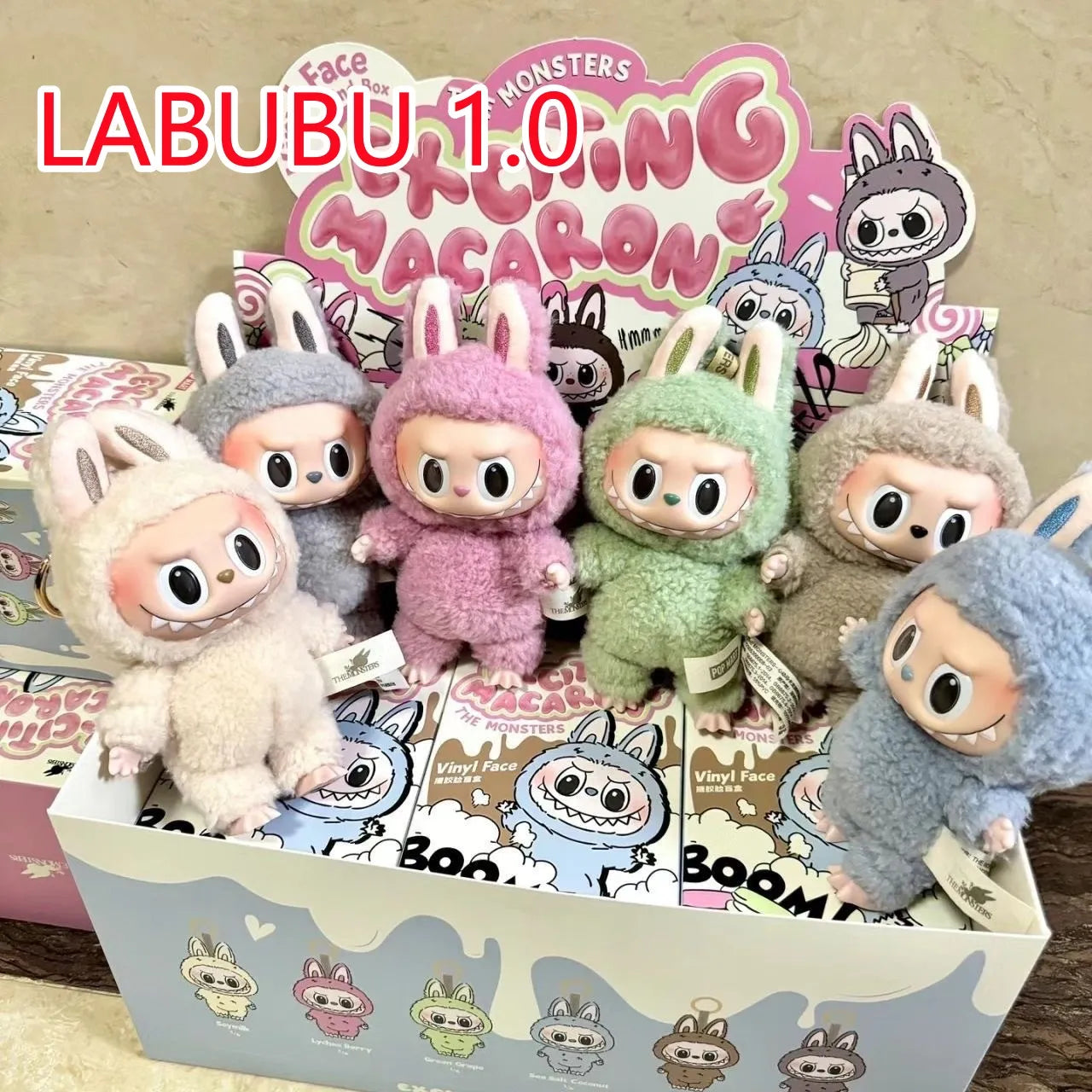 LaBuBu doll V3 V2 V1 Monsters Big Into Energy SeriesBlind Box Kawaii Figure Face doll clothes Doll Keychain Decor Christmas blind bag with box