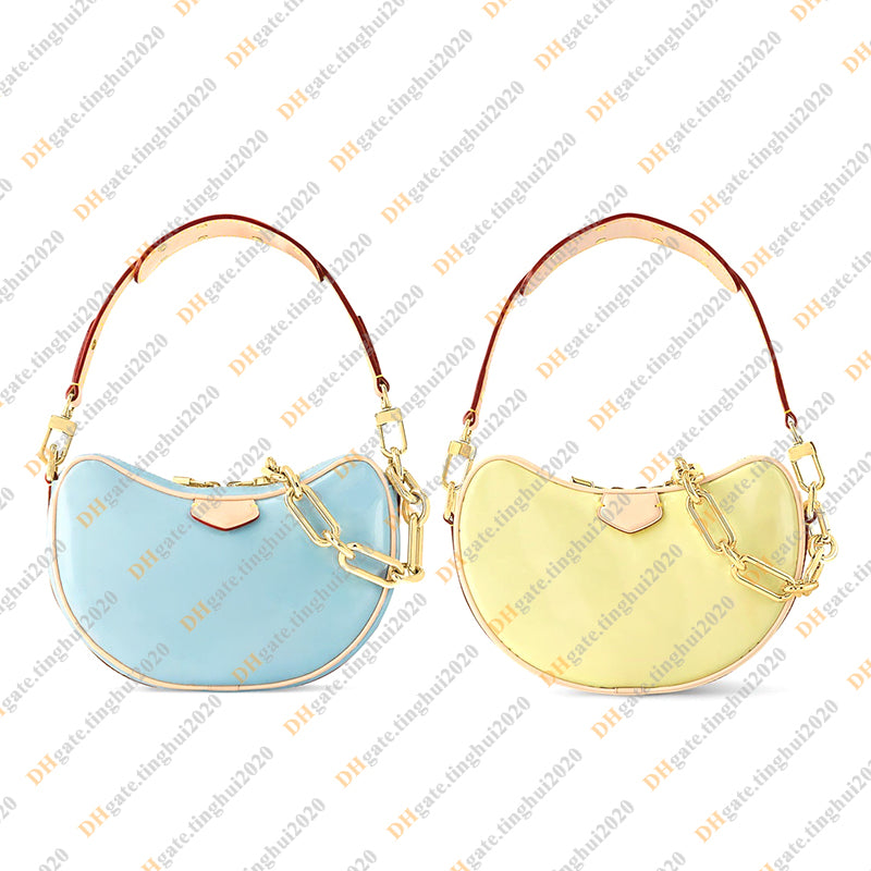 Ladies Fashion Casual Designer Luxury Patent Leather Croissant PM Bag Handbag Totes Cross body Shoulder Bag TOP Mirror Quality M24020 M24021 Purse P