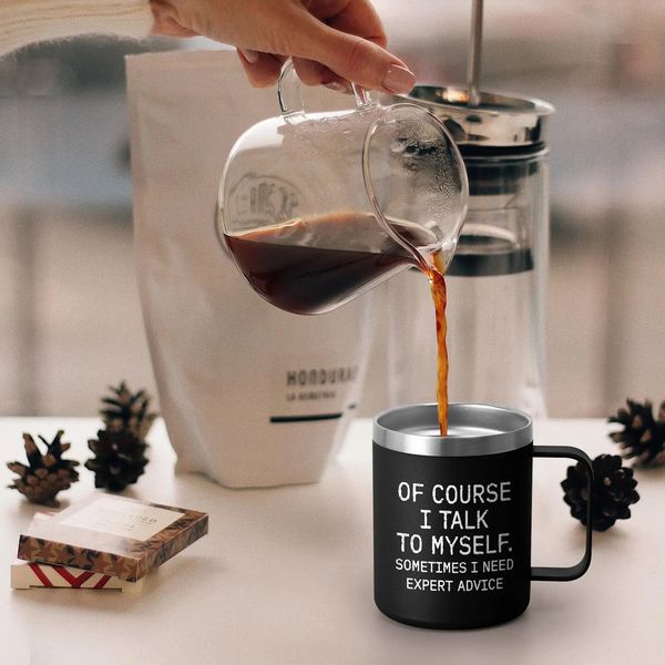 Stainless Steel Insulated Coffee Mug Funny Christmas Birthday Gifts for Men Friends Coworkers Unique Gag Gift 241015