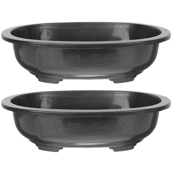 2 Pcs Flowerpot Plastic Planting Orchid Pots Indoor Large Bonsai Pp Gardening Accessory Planter Office Plants