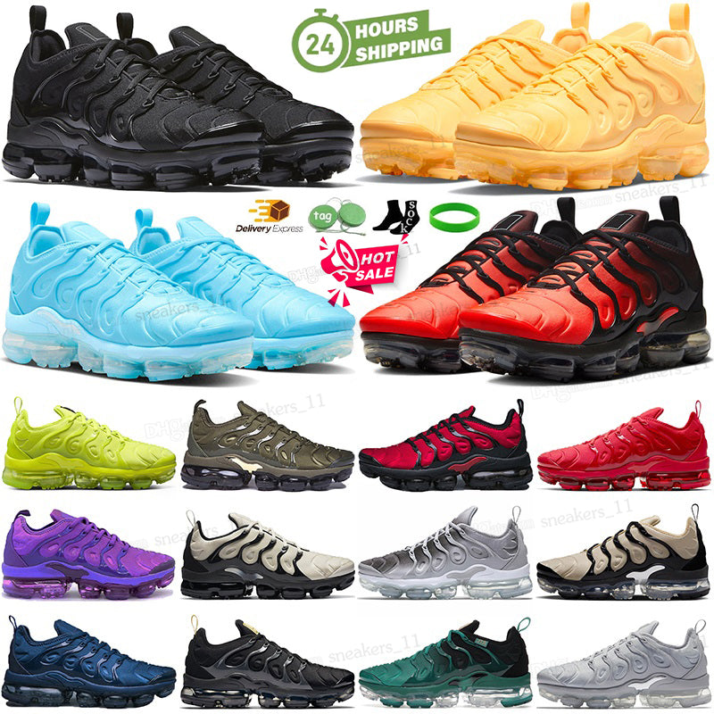 tns tn plus running shoes men women triple black white red wolf grey usa atlanta neon yolk bubblegum olive all noble red mens outdoor trainers sneak