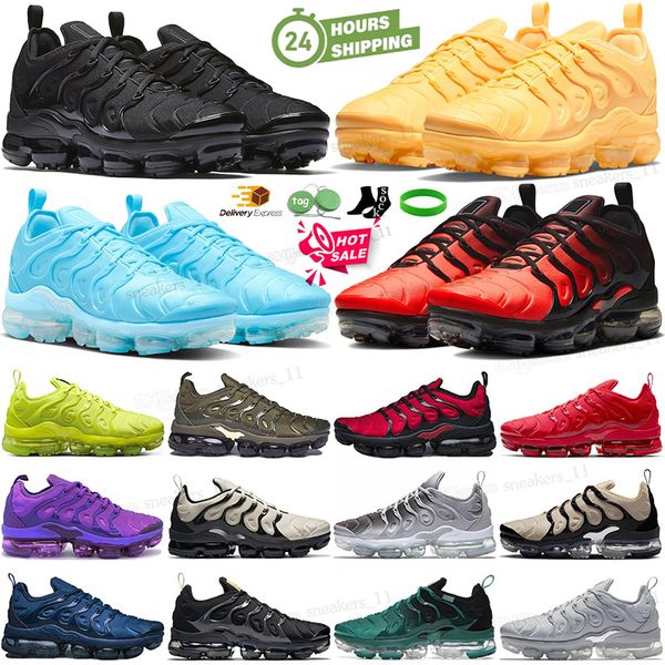 tns tn plus running shoes men women triple black white red wolf grey usa atlanta neon yolk bubblegum olive all noble red mens outdoor traine