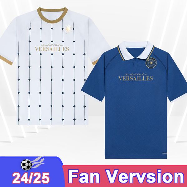 24 25 Versailles Mens Soccer Jerseys DIAKHABY BANGOURA ALTIKULAC BAADI Home Blue Away White Football Shirts Short Sleeve Adult Uniforms