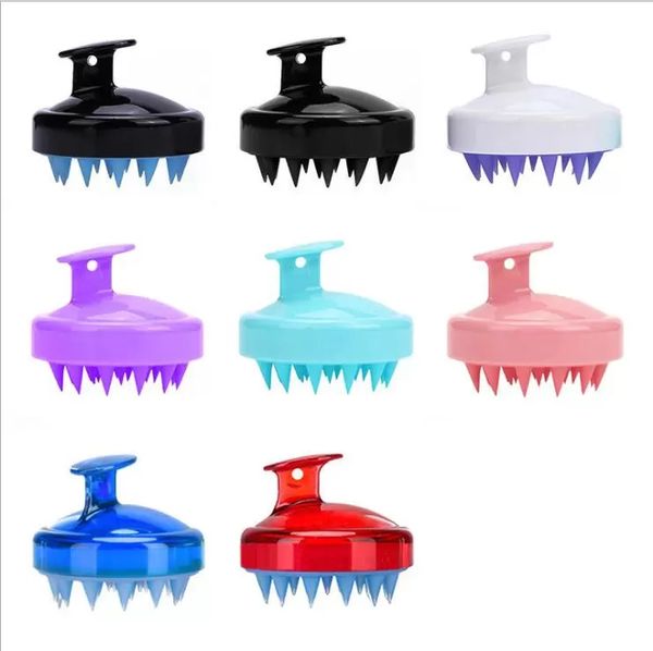Beautiful hair clipper practical soft silicone shampoo brush massage shampoo brush to clean the scalp household bath comb hairdressing tool