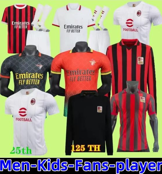 2024 2025 AC PULISIC CALABRIA RAFA LEAO soccer jerseys 24 25 MILANES 125-Year Anniversary Football Shirts player version THEO goalkeeper M.M