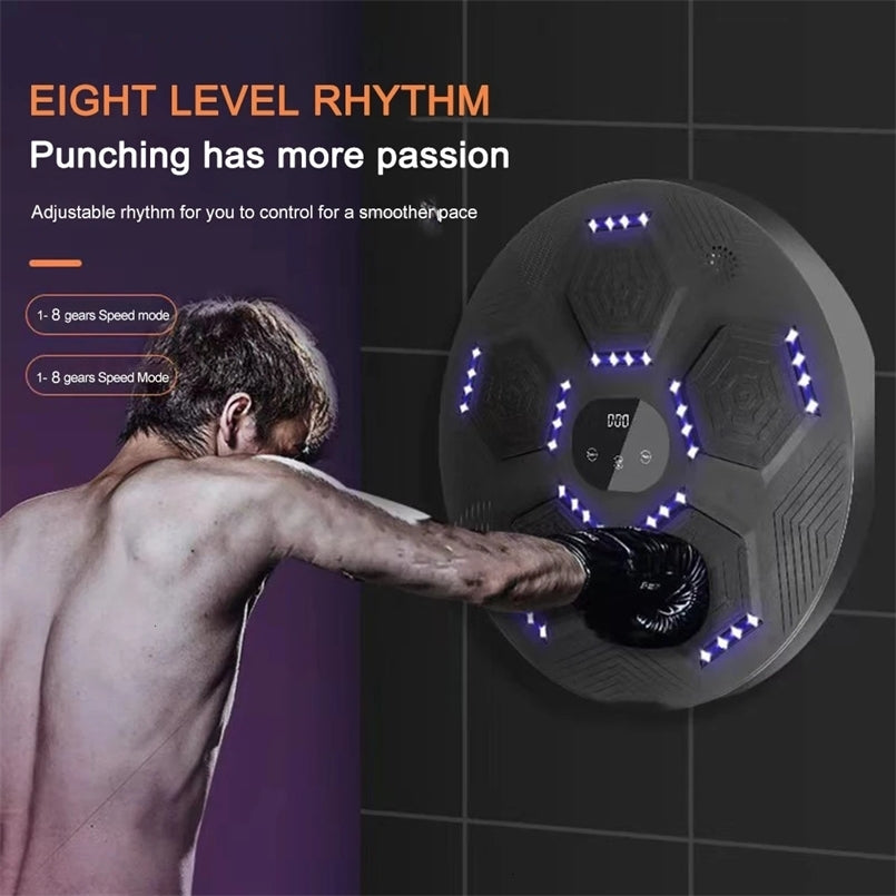 Intelligent Music Boxing Trainer Electronic Boxing Machine Response Target Home Wall Hanging Sanda Sandbag Boxing Game Training 250609