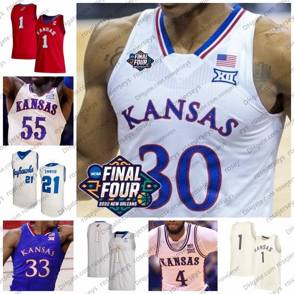Custom Kansas Jayhawks Basketball Jersey Gradey Dick Jalen Wilson Kevin McCullar KJ Adams Dajuan Harris Joseph Yesufu Men Women Youth Kid Fi