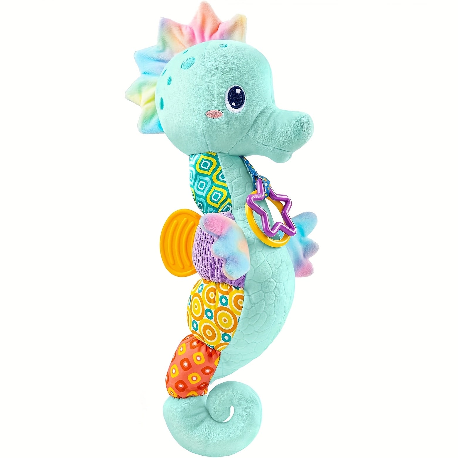 TEMU Baby Toys Musical Seahorse, Infant Stuffed Animal Party Favors For Children With Crinkle And Rattles, Soft Sensory Toys With Textures For Tummy